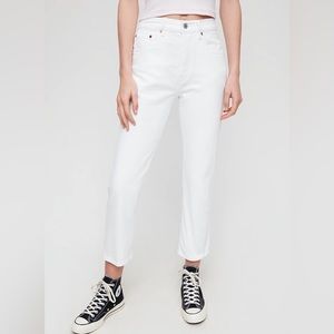 Levi’s White 501 Crop Jeans 100% Cotton